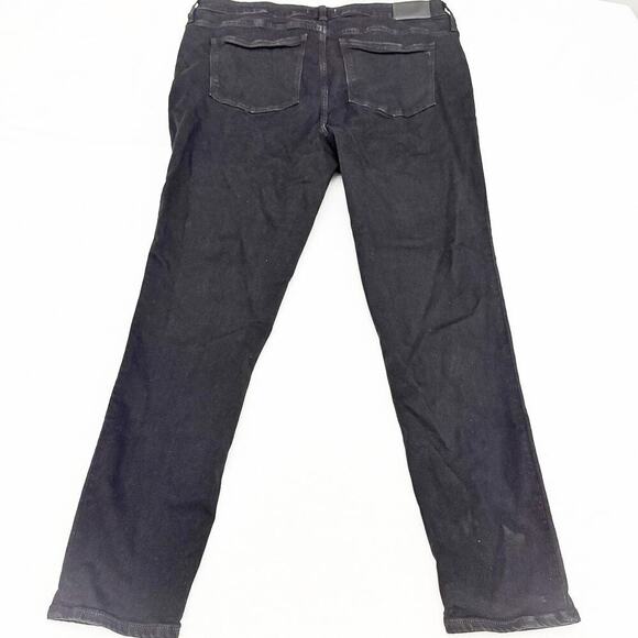 Madewell 9" Mid-Rise Skinny Button Front Black Denim Jeans Size 34 - Picture 3 of 10